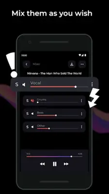 Vocal remover, music separator android App screenshot 2